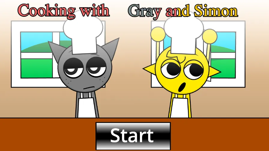 Sprunki - Cooking With Gray and Simon